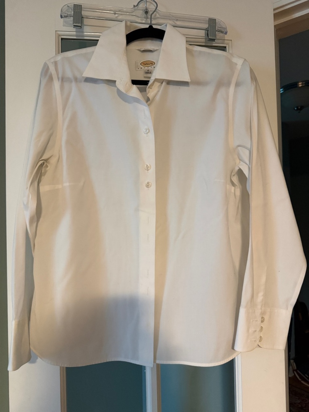 Talbots White Button-Up Women's Blouse